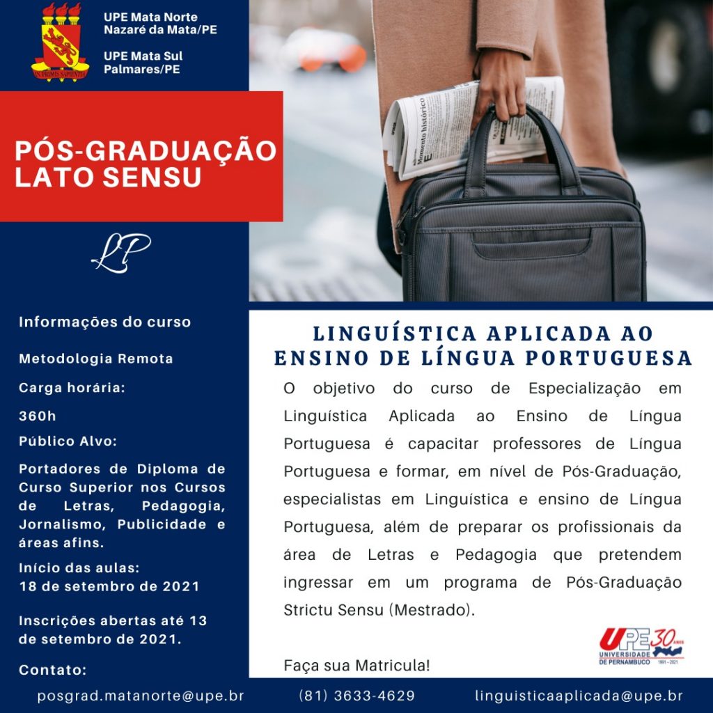 PÓS-GRADUAÇÃO LATO SENSU – UPE MATA NORTE Curso De Especialização Em ...